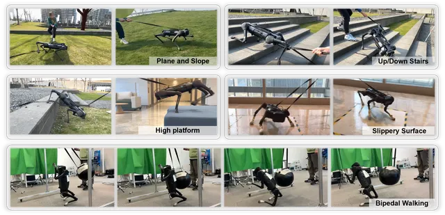 Learning H-Infinity Locomotion Control